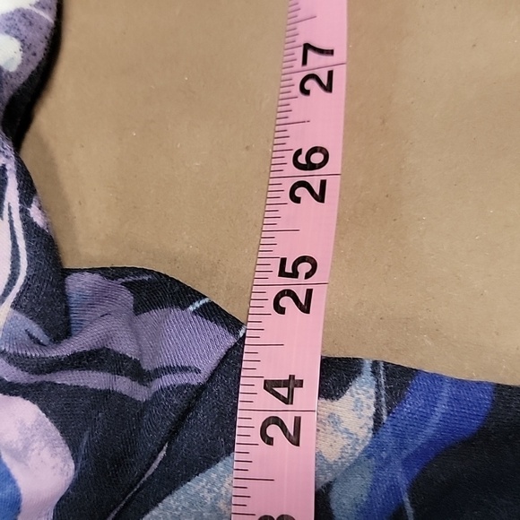 Karen Scott Size 3X Blue Floral Henley Style Long Sleeve Top, Gently Used Cond. - Picture 5 of 9